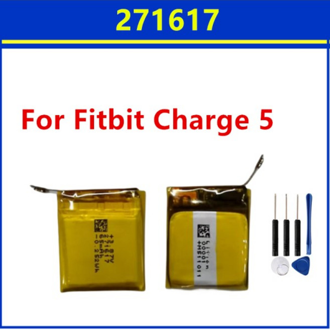 새로운 교체용 배터리 65mAh 271617 Fitbit Charge 5용 스마트 스포츠 시계 누산기 AKKU+무료 도구, 1개