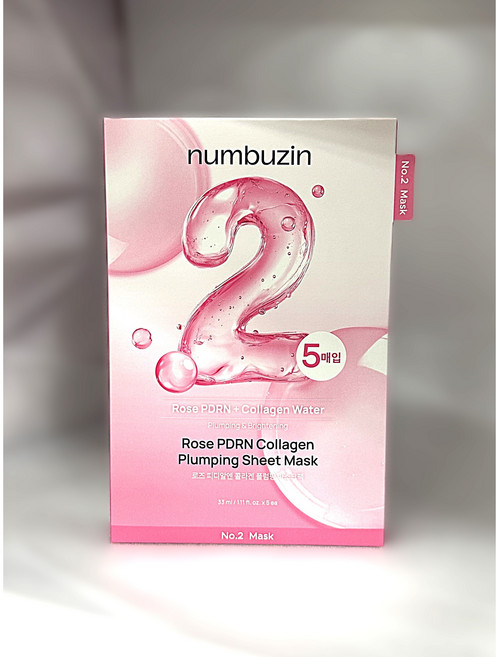 넘버즈인 2번 로즈 PDRN 콜라겐 플럼핑 마스크팩 33ml, 1개입, 5개