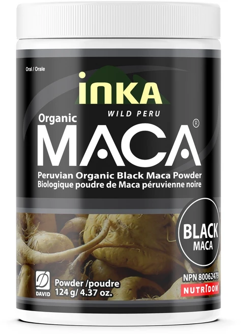 잉카 와일드 페루 유기농 블랙마카 파우더 고함량 분말 Inka Wild Peru Organic Peruvian Black Maca 124g 캐나다 직구, 1개 - 쿠팡