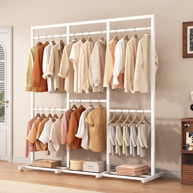 워너픽 이동식 철제 2단 행거, 화이트A