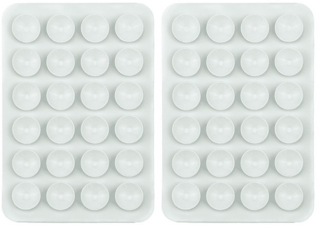 스마트폰 실리콘 흡착식 뽁뽁이 패드, 2개, 화이트