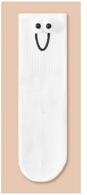 학생 교복 중목 흰색 양말 귀여운 캐릭터 발목