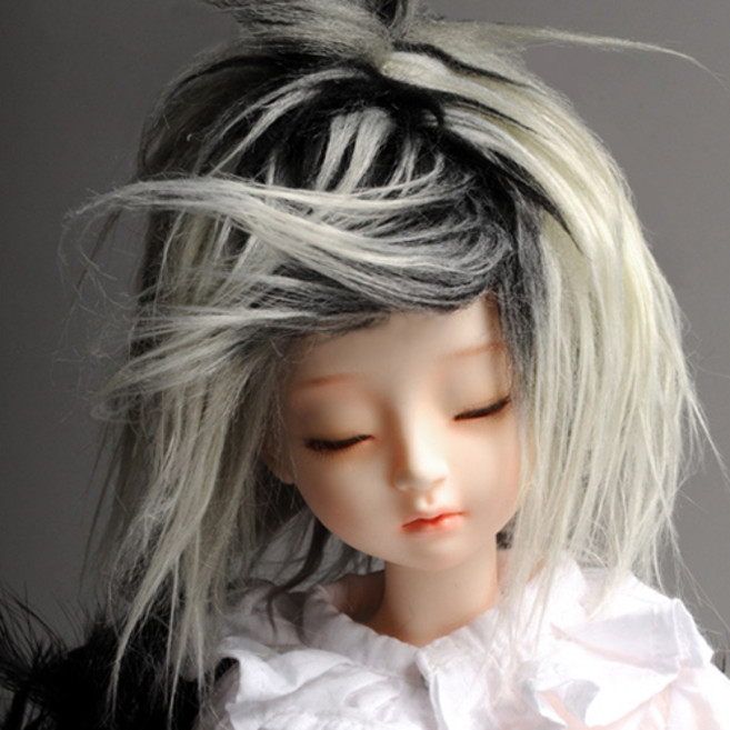 돌모아 구체관절인형 가발 MSD 42cm 모헤어 프리스타일 단발 믹스블론드 (7-8) Mohair Free Style Wig (Mix.Blonde), 1개