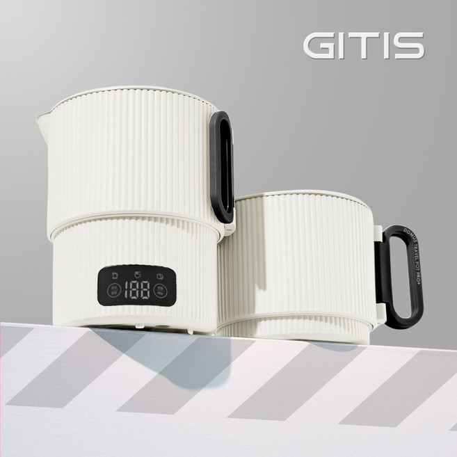 지티스 올스텐 접이식 전기포트 올인원 디지털 버전 휴대용 도무스, 로아프 화이트, 로아프 화이트