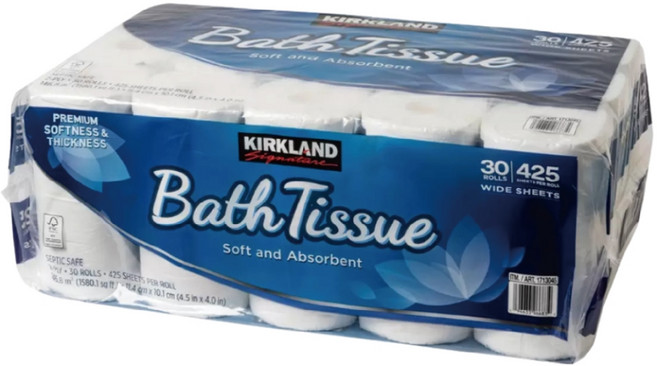 Kirkland Signature 科克蘭 捲筒衛生紙 425張, 1個, 30捲