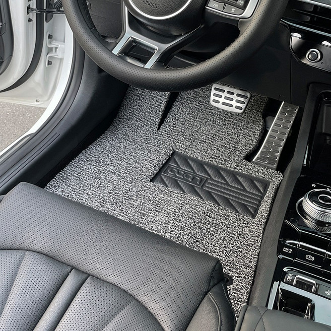 가온 코일매트 카매트 발매트 차량용 바닥 발판 전차종, 1열+2열, 그레이