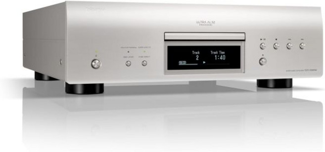 Denon DCD3000NE CDDVDRRWSACD 플레이어 고성능 384kHz32비트 DAC 7세대 Ultra AL32 프로세싱 DSD MP3 WMA AAC WA, Silver