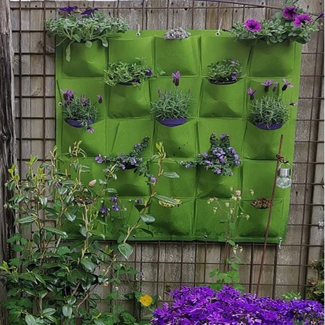 벽걸이화분 플랜트월 행잉플랜트 주머니화분 수직정원, 벽걸이화분 18구