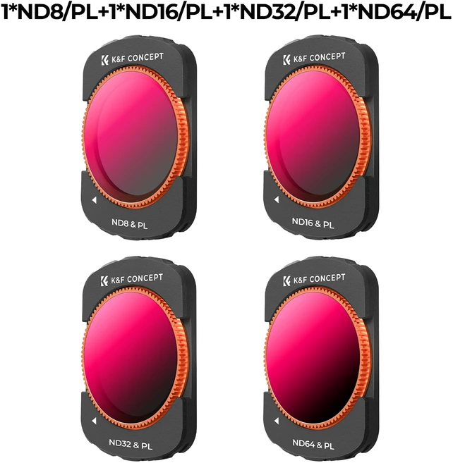 DJI Osmo Pocket 3 UV CPL ND/PL 블랙 미스트 1/4 조정 가능한 ND2-32 ND32-512 옵션 필터용 K&F 컨셉 스포, 06 ND-PL 8 16 32 64