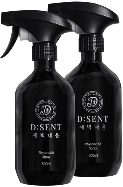 새벽내음 던센트 피톤치드 잎 편백수 천연 탈취 스프레이, 2개, 500ml