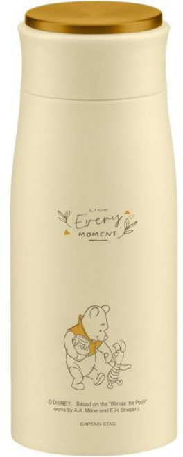 パール金属(PEARL METAL) 캡틴 스태그 디즈니 야외 물병 직수형 진공 단열 온도 유지 개인용 병 350ml (11.8 fl oz) 450ml (15.7 미키 마우스 미니, 11.8 fl oz (350 ml) 곰돌이 푸, 1개