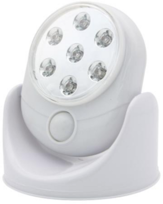 현관 드레스룸 다용도실 창고 LED 벽부착 각도조절 AA 건전지 동작인식 센서등, 1개