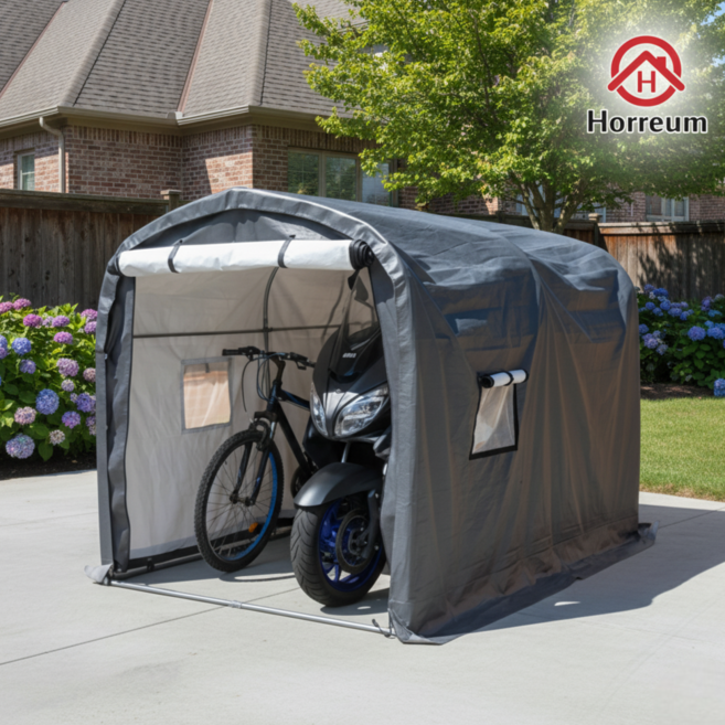 호레움 다용도 조립식 천막 BS-220 캐노피 천막 방수 야외 이동식 자전거 오토바이 창고, 단품