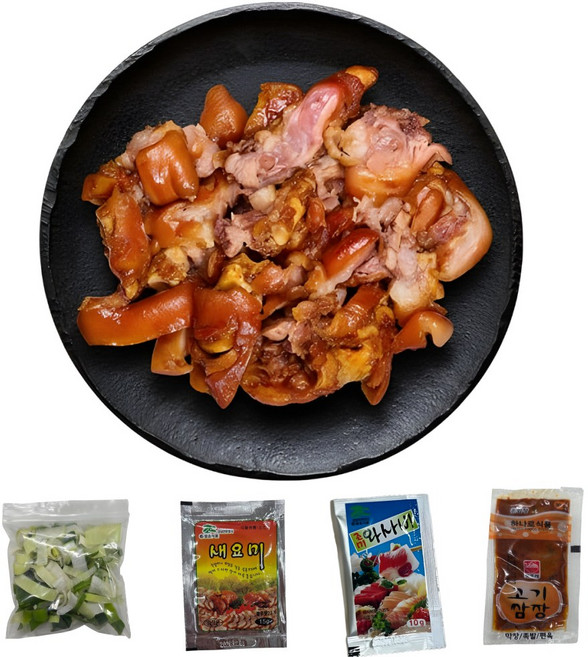 100% 국내산 김가네 순살 밀키트 족발 앞다리 아강족발, 1세트, 500g