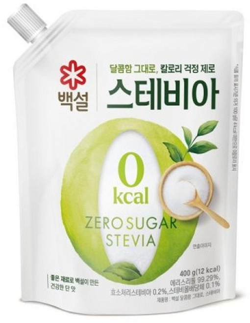 (2개)CJ 백설달콤함그대로스테비아 400G, 2개