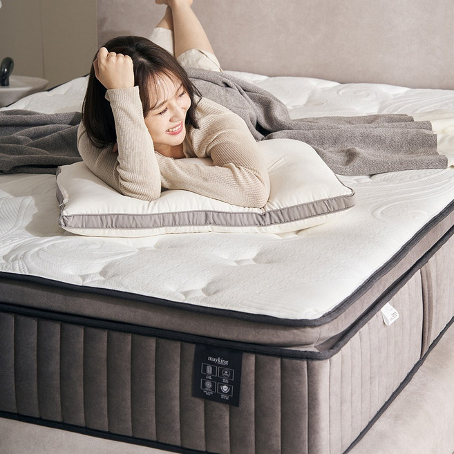 메이킹MK300 탄탄한 침대 매트리스 허리에 좋은 독립스프링 유로탑 필로우탑 천연양모 매트릭스 두께 330mm, 하드