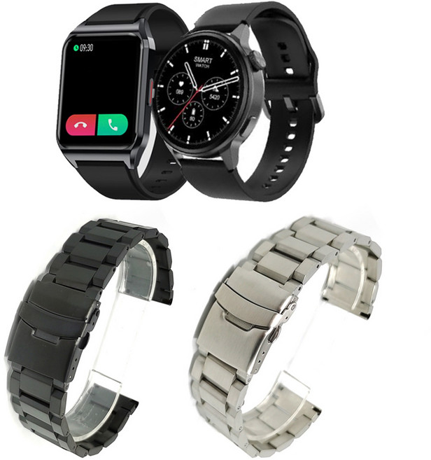 에코너 렉쏘N3 스마트워치 N1 스트랩 메탈버클 호환줄, 1개