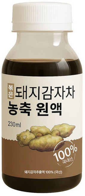 물에 바로 타먹는 국산 볶은 돼지감자차 농축원액, 1개, 230ml