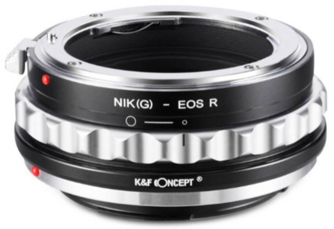 K&F Concept NIK(G)-EOS R _ Nikon G / AF-S Lens - Canon EOS R Body 변환어뎁터, 1개
