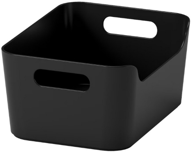 이케아 다용도 오픈형 수납정리함 24x17 우프다테라, 블랙