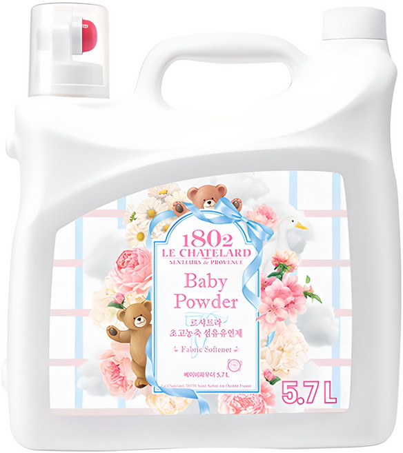 르샤트라1802 섬유유연제 베이비파우더 본품, 5.7L, 1개입, 1개
