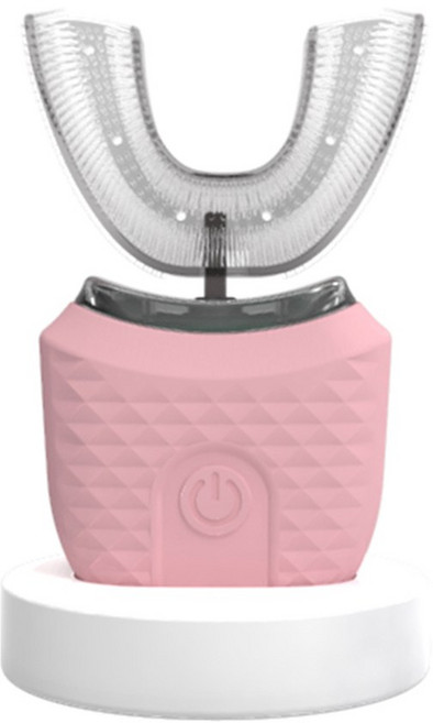 무선 충전식 실리콘 강모 휴대용 청소 자동 칫솔 고품질 U 자형 전동 칫솔