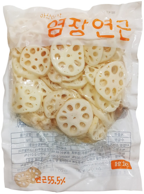 유성물산 유성 염장 연근채 1Kg 데침 자숙 냉동 이강산닷컴, 1개
