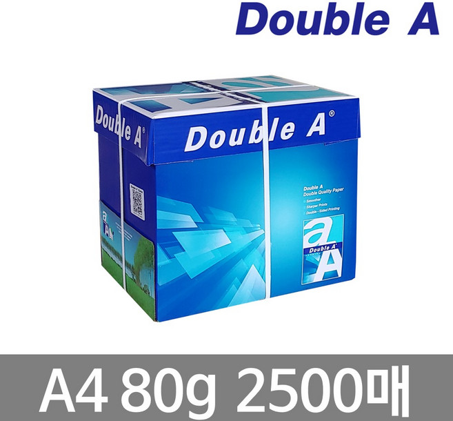 Double A A4 복사지 80g 2 500매, 1박스