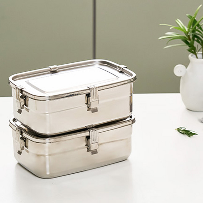 리빙글로리 올스텐 찬통 직사각 1.3L, 1개, 단품