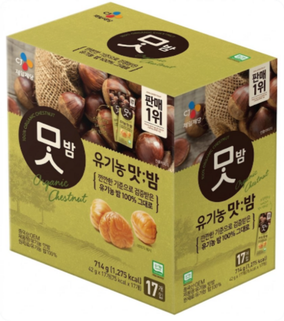 CJ맛밤 유기농 맛밤, 714g, 1개