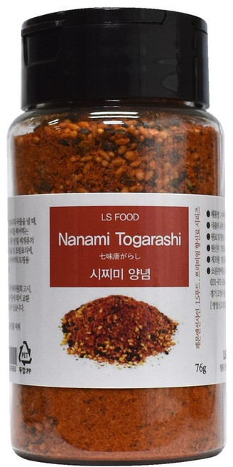 NEW 시찌미 76g 프리미엄 수입 향신료 시치미 일본 양념 nanami togarashi, 1개