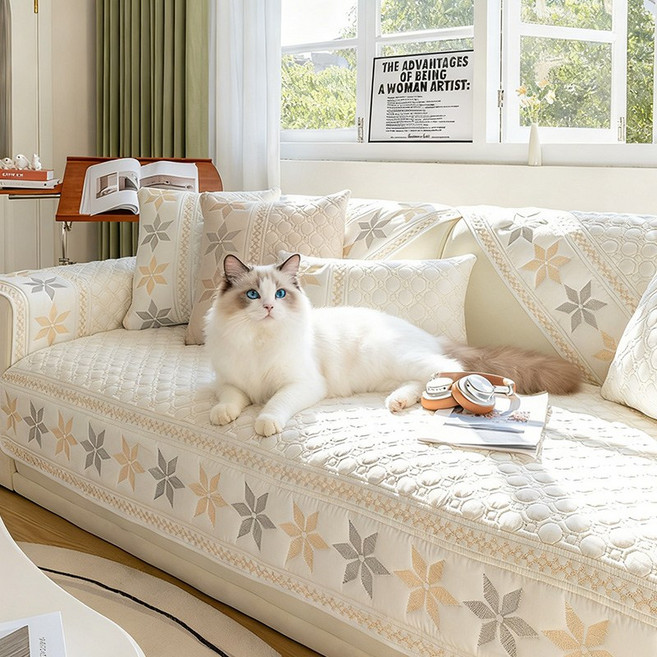 KOKHUB 순면 소프트 편안한 쇼파 패드/쇼파 커버 사계절 공용 (2-4인용)