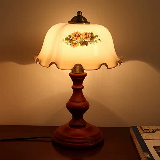 빈티지 단스탠드 엔틱 인테리어 레트로 장식조명 무드등 감성 복고 유리 유럽풍 갓, B. 디머 스위치, C. 램프갓을 보내다, B. 디머 스위치