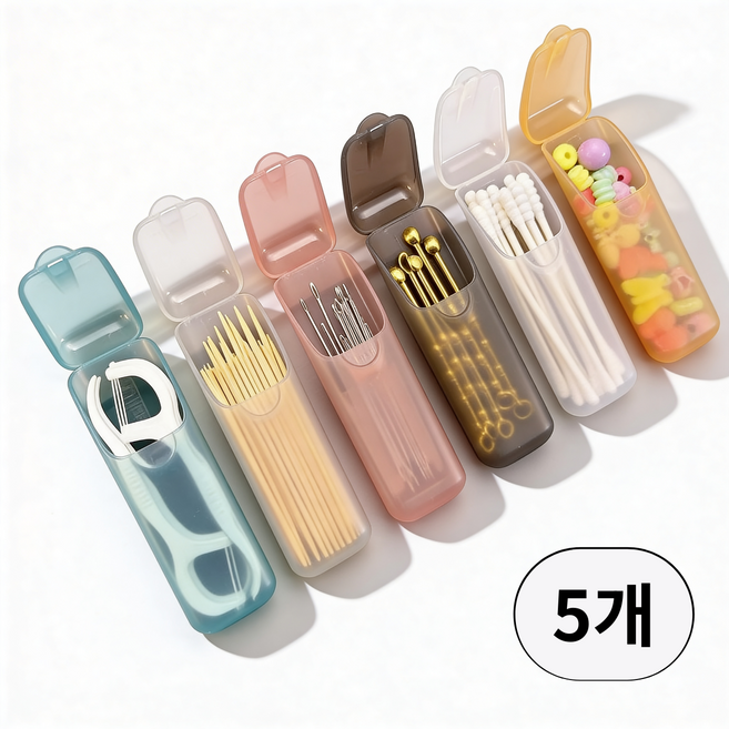 네버폴드 휴대용 치실케이스 수납 보관함 여행 외출 필수템 랜덤색상, 랜덤, 5개