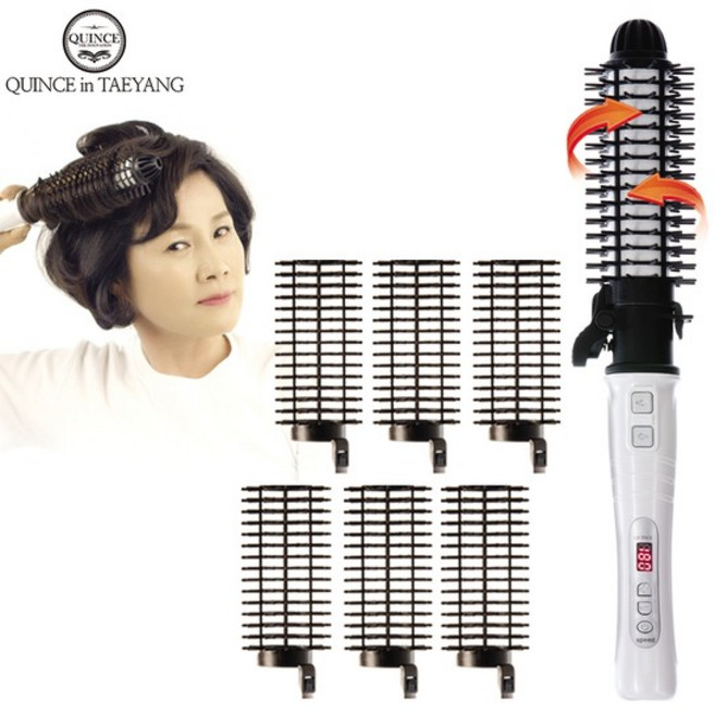 IN태양 오토롤링 브러쉬고데기 시즌1+헤어롤6개 자동회전 뽕뿌리볼륨 볼륨구르프 해외겸용, 상세설명 참조, 없음