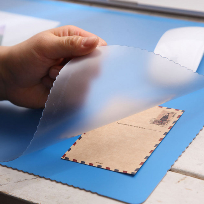 윈스타 더블 데스크매트 (대형)600X450mm, 스카이블루