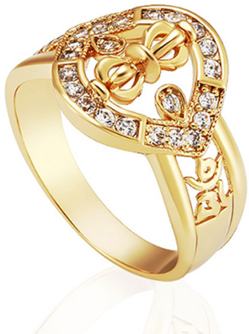 반야주얼리 돌아가는 금강저 반지 - 골드