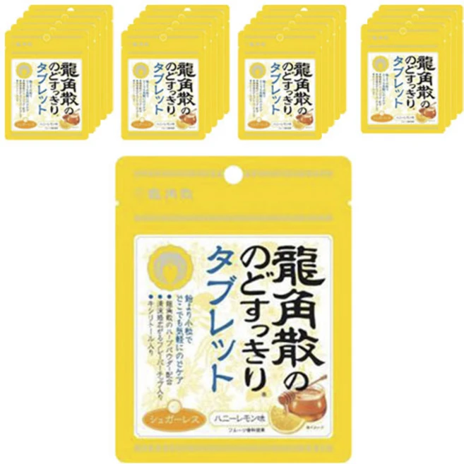 류카쿠산 목이 시원한 타블렛 허니 레몬 맛, 10g, 20개 - 쿠팡