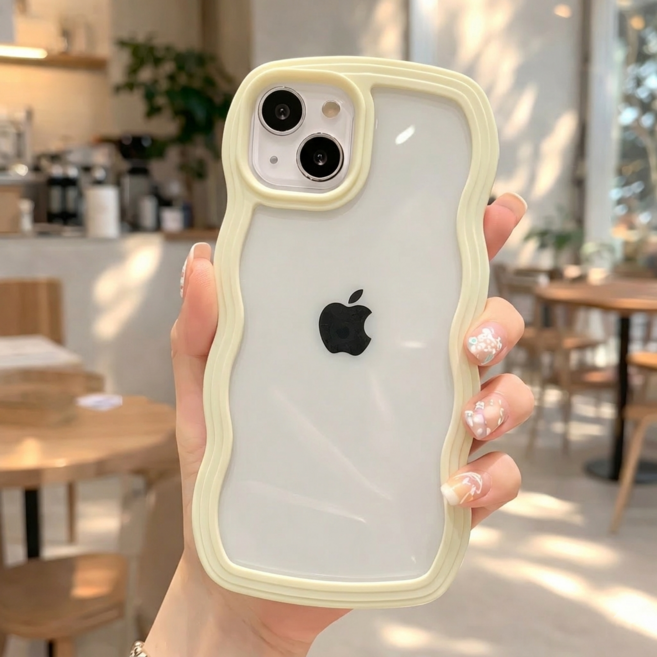 소소하루 파스텔 물결 웨이브 테두리 아이폰 범퍼 케이스