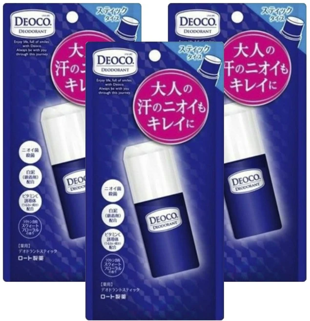 로토 데오코 데오드란트 스틱 타입, 13g, 3개 - 쿠팡
