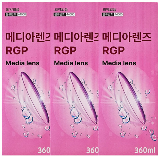 메디렌즈 하드렌즈용액 360ml X 3개 (하드렌즈케이스 포함)