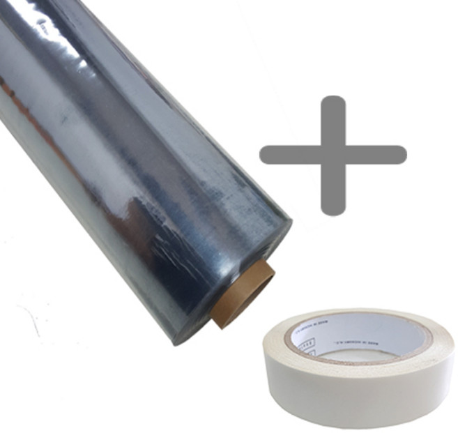 서울특수비닐 방풍비닐 초대형비닐 두꺼운바람막이+ 양면테이프set, 투명, 1개