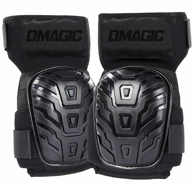 작업용 무릎보호대 무릎패드 쿠션 타일 시공 농업 산업용, 올블랙, 1세트