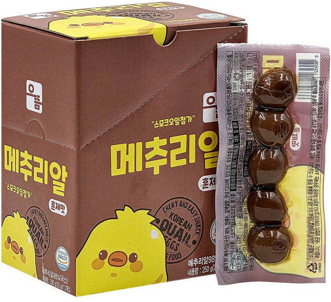 으뜸 메추리알 (훈제맛), 1박스, 50구