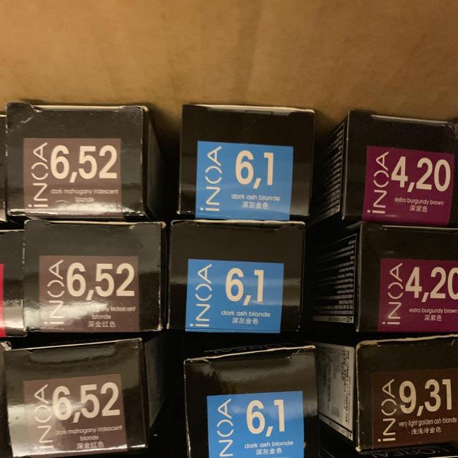 萊雅L OREAL 伊諾雅染髮膏 溫和護髮 遮蓋白髮, 1個, 染膏60ML+霜氧乳60ML(一組）