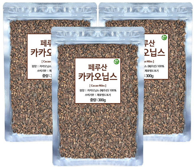 신영몰 카카오닙스 페루산 코코아닙스, 3개, 300g