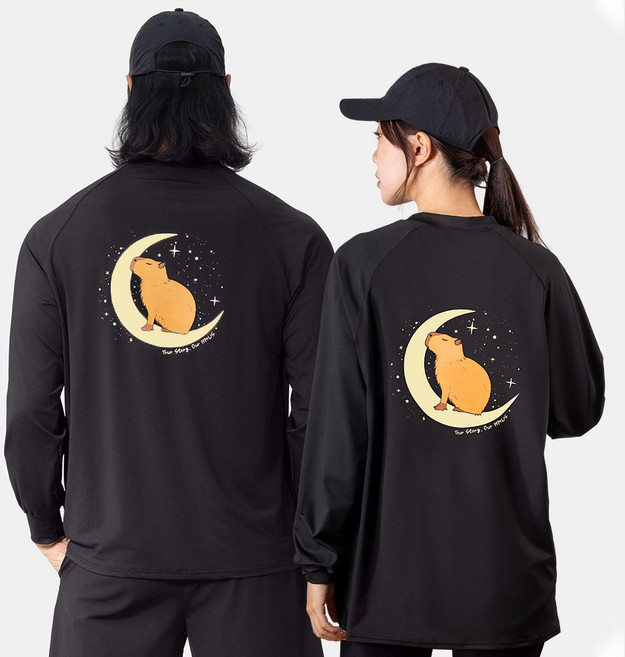 남자 여자 래쉬가드 긴팔 수영복 오버 루즈핏 스윔 비치웨어 빅사이즈 상의 자외선 차단