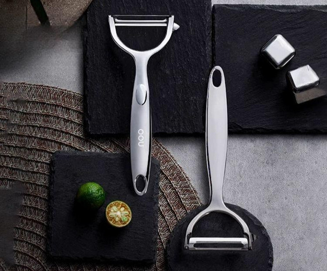 자동 슬라이서 채칼 양배추 절단기 야채커터 레몬 식당용 채소썰기, B. 실버 과일칼 세트 1세대