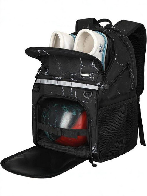 볼링공 백팩 보관 볼링백 주머니 용품 가방 회색 볼가방 수납, 블랙