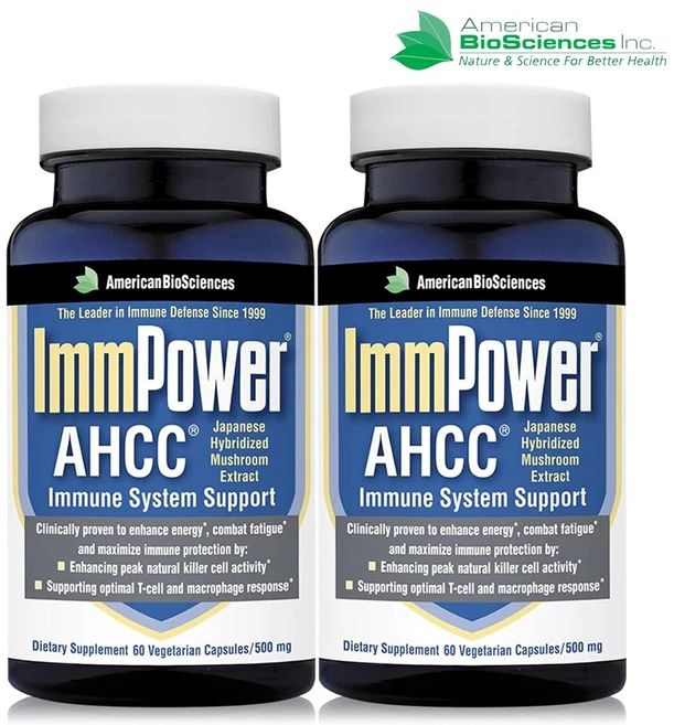 아메리칸바이오사이언스 AHCC ImmPower 60 베지캡슐 2개 표고버섯균사체, 2, 60정 - 쿠팡